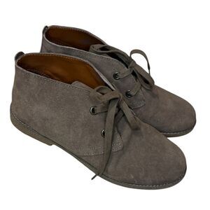 Lucky brand Emillia womens low light brown leather chukka boots lace up